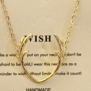 Gold Antlers Necklace